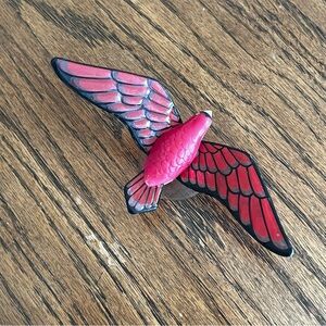 Vintage Red Cardinal Bird Suction Decor